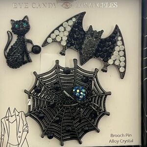 Eye Candy Los Angeles Halloween Brooch Set